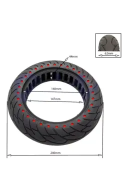 Cauciuc plin trotinetă 10x2.5 pentru Ninebot Max G30/G30D (10IN-08B)