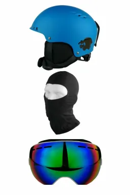 Pachet Blacksheep Matte Blue Furgler C2 (Cască+Ochelari+Cagulă) picture - 1