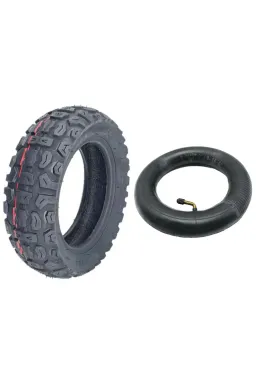 Pachet Cauciuc Off Road 10x3.0 + Cameră 85/65-6.5 cu valvă îndoită la 0 de grade (L-5B+L-1C)