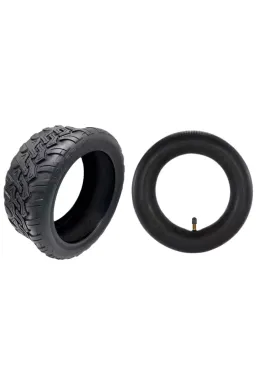 Pachet Cauciuc + Cameră cu valvă dreaptă la dimensiunea 85/65-6.5 pentru trotinetă electrică (L-1D + L-1B)