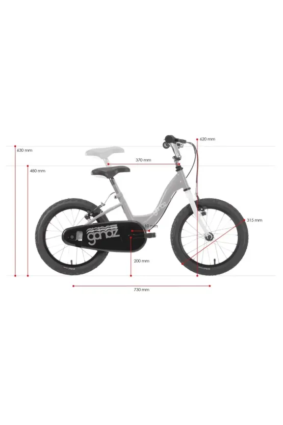 Bicicletă copii Ganaz Evofit One Tube, 16 inch, Roz picture - 2