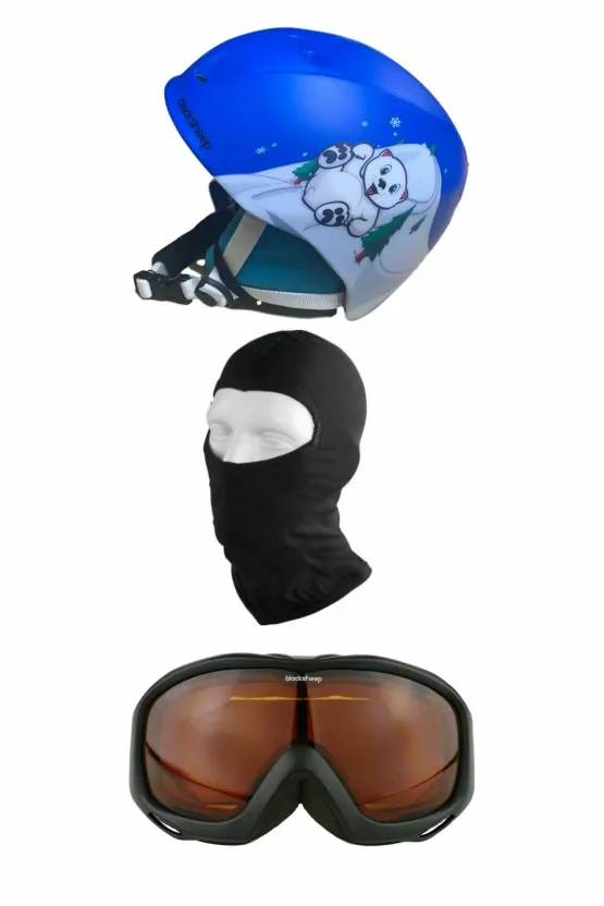 Pachet Kids Blacksheep Blue Lambkin Black (Cască+Ochelari+Cagulă) picture - 1