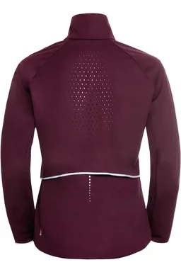 Pulover alergare Odlo Zeroweight Pro Warm Reflect, Vișiniu picture - 2
