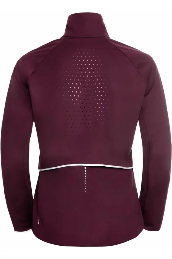 Pulover alergare Odlo Zeroweight Pro Warm Reflect, Vișiniu picture - 2