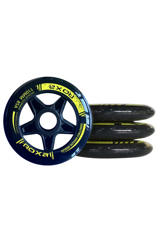 Set 4 x Roți Role Roxa 100 mm 85A Transparent/Negru picture - 1