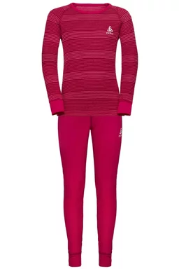 Set Bluză + Pantaloni Odlo Long, Roșu