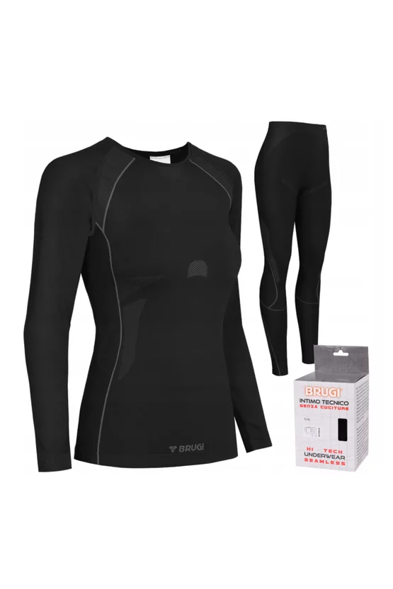 Set underwear bluză + pantaloni Brugi 2RCG Negru picture - 3