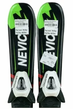 Ski Nevica Vail 4.5 Set In91 Black/Green + Legături Salomon picture - 3