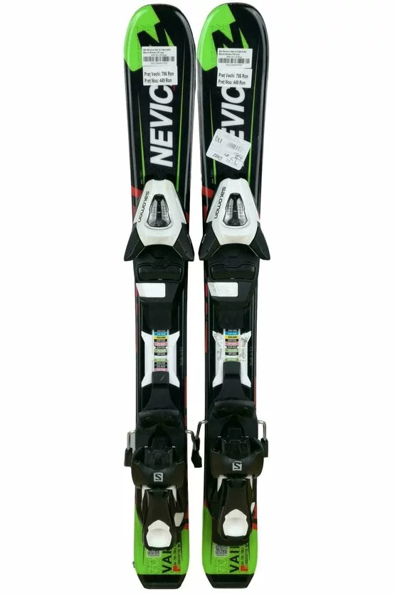 Ski Nevica Vail 4.5 Set In91 Black/Green + Legături Salomon picture - 1