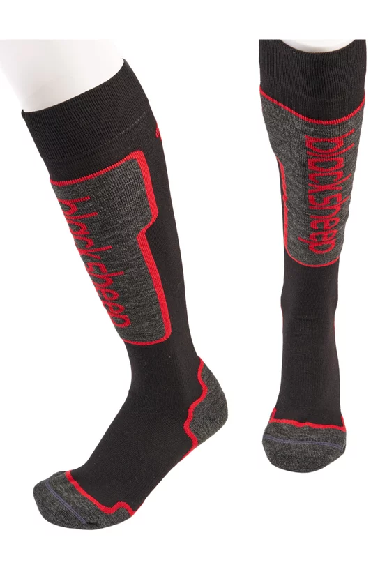 Șosete ski Blacksheep, Negru/Roșu picture - 1