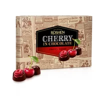 Bomboane de ciocolata neagra cu lichior de cirese Roshen 155g