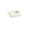 Cutie fursecuri cu fereastra Pelle bianco 160*160*60mm