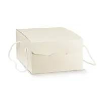Cutie cu maner textil pelle bianco