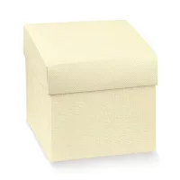 Cutii patrate cu capac medii Seta avorio 180*180*320mm