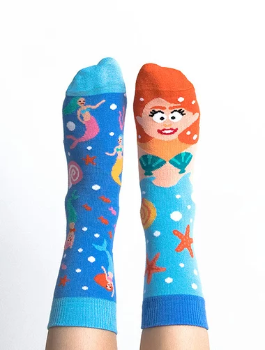 Bunte Kindersocken aus Baumwolle von Nanushki Fishtail Abigail Kids