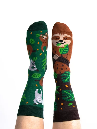 Bunte Nanushki Slow Moe Faulenzer-Socken