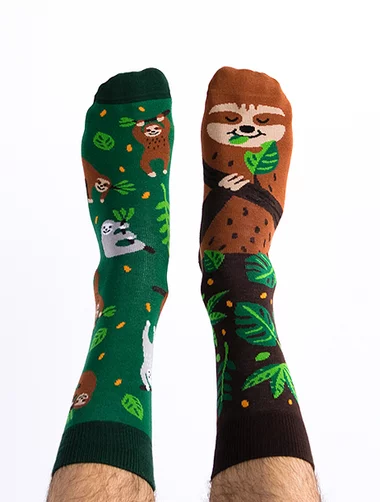 Bunte Nanushki Slow Moe Faulenzer-Socken