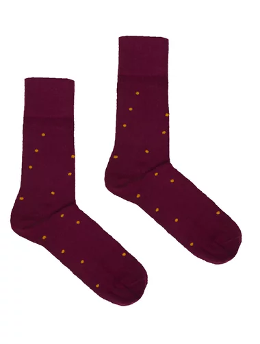 Burgunderrote Kabak-Socken aus Bio-Baumwolle