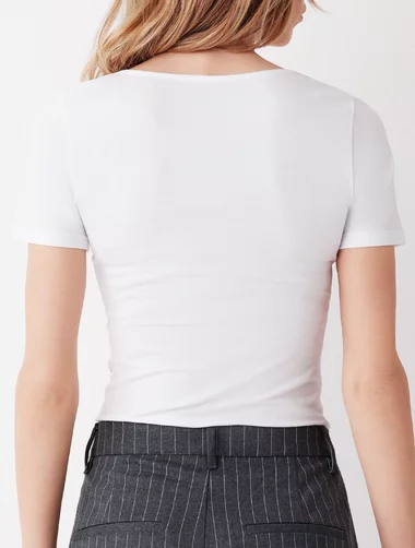 Damen-T-Shirt aus Baumwolle mit Rundhalsausschnitt Cotonella GD010 0001