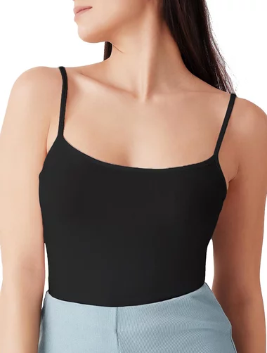 Damen-Tanktop aus Baumwolle mit dünnen Trägern Cotonella GD006 0001