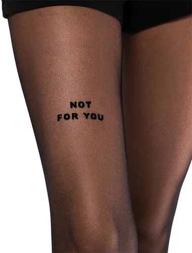 Damenstrumpfhose mit Aufschrift 