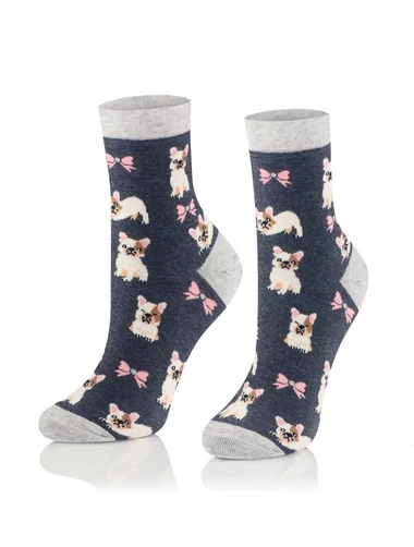 Farbige Socken mit Welpen Intenso 0433-004