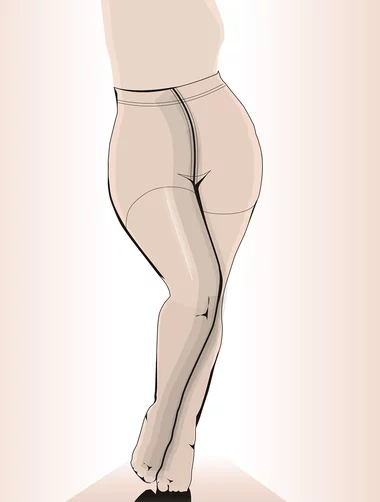 Große Strümpfe mit verstärkter Strumpfhose Fiore Plus Size 20 den