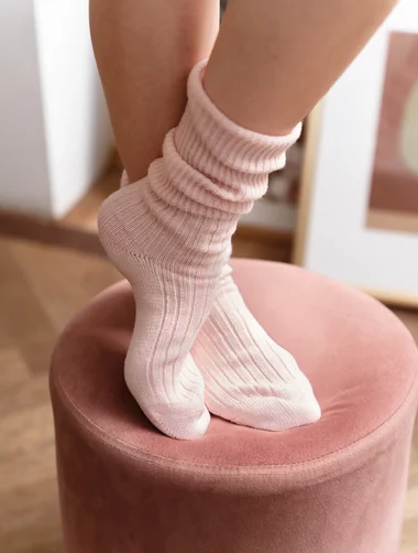 Weiche socken aus wolle und acryl Steven S067