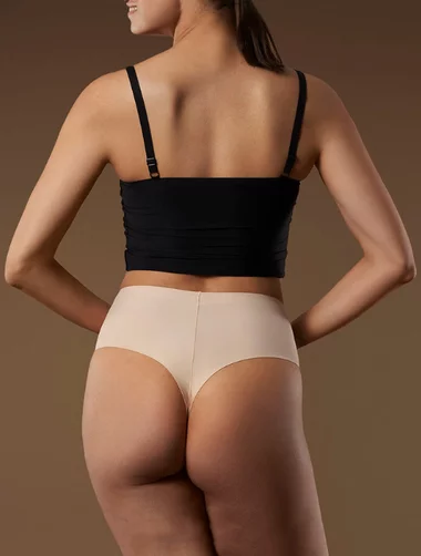 Julimex String Maxi unsichtbarer Tangahöschen aus Mikrofaser mit hoher Taille