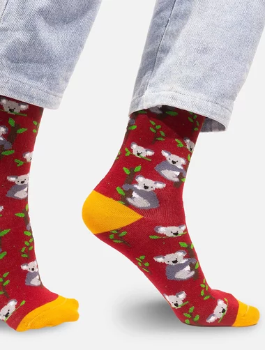 Kabak Koalas bordeauxrote Koala-Socken