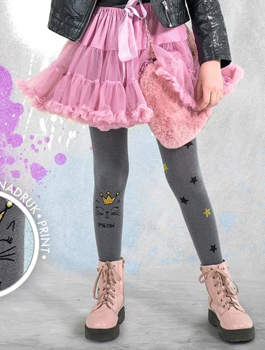 Kinderstrumpfhose mit Sternen und Metallfaden Knittex Tigger 50 den