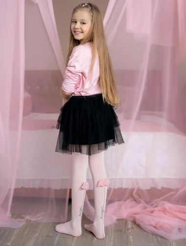 Kinderstrumpfhose mit Text und Flossen Knittex Angel 40 den