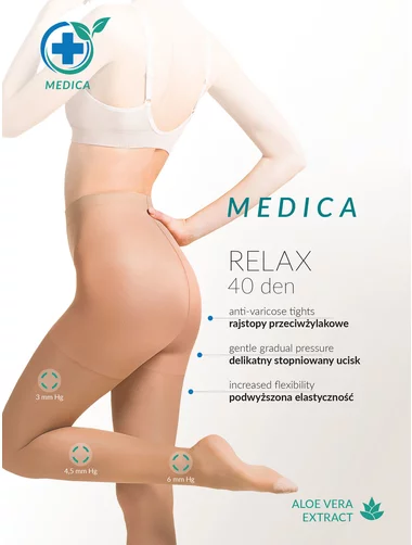 Kompressionsstrümpfe zur Vorbeugung (3-6 mmHg) Gabriella 111 Relax 40 den