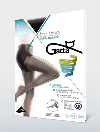 Kompressionsstrümpfe zur Vorbeugung (3-6 mmHg) Gatta Relax Medica 40 den