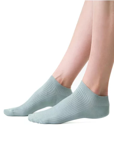 Kurze gestreifte Baumwollsocken Steven S137