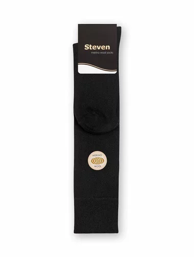 Lange Socken aus Merinowolle unterhalb des Knies Steven S008