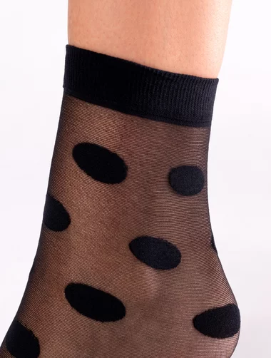 Lycra-Socken mit großen Punkten Sosetaria Boheme 20 den