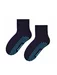 Schwarze Kindersocken aus Baumwolle mit Bauchmuskeln in der Sohle Steven S164-004