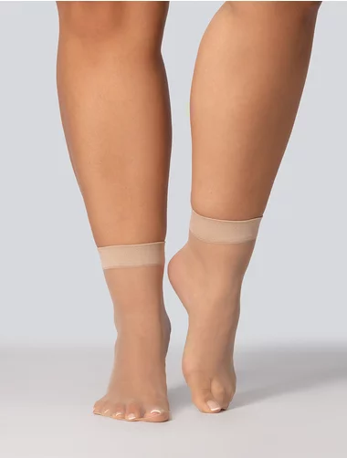 Set mit 2 Paar kurzen Socken in großen Größen Mona Charlotte 20 den