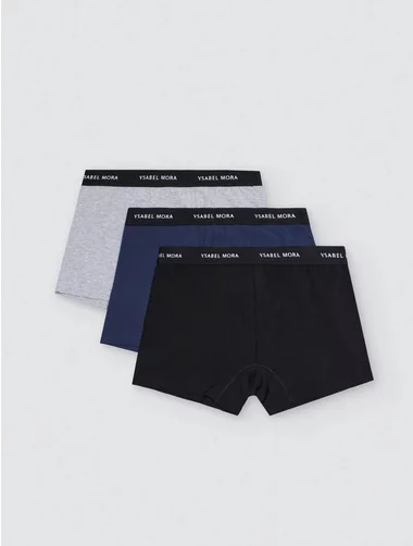 Set mit 3 Paar Ysabel Mora-Baumwollboxern 20158