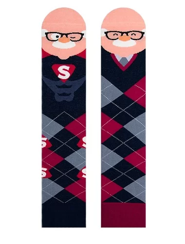 Socken mit Nanushki-Super-Opa-Motiv