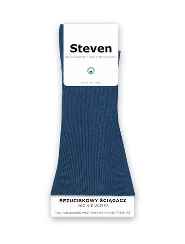 Steven S018 druckfreie gestreifte Socken