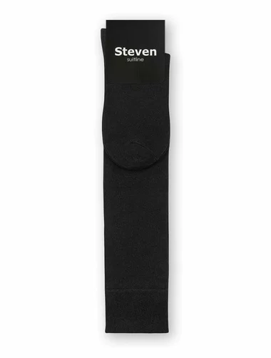 Steven S027 dreiviertellange, einfarbige Socken