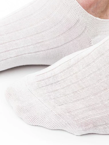 Steven S042 kurze gestreifte Socken aus 100 % Baumwolle