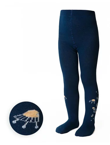 Steven S071-179 marineblaue Baumwollsocken mit UFO