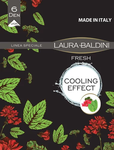 Strümpfe mit Geranienextrakt und kühlender Wirkung Laura Baldini Fresh 6 den