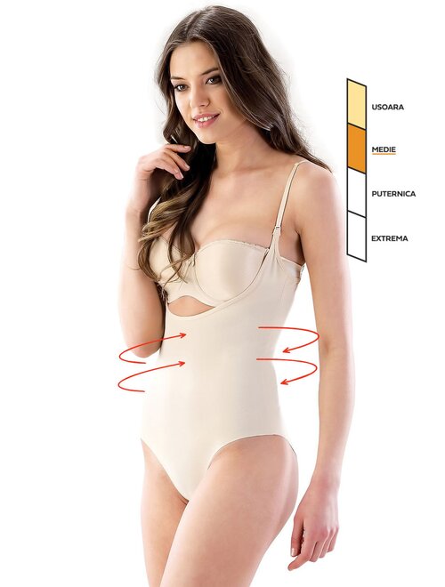 Body modelator laser-cut cu bretele reglabile Shapewear 2811