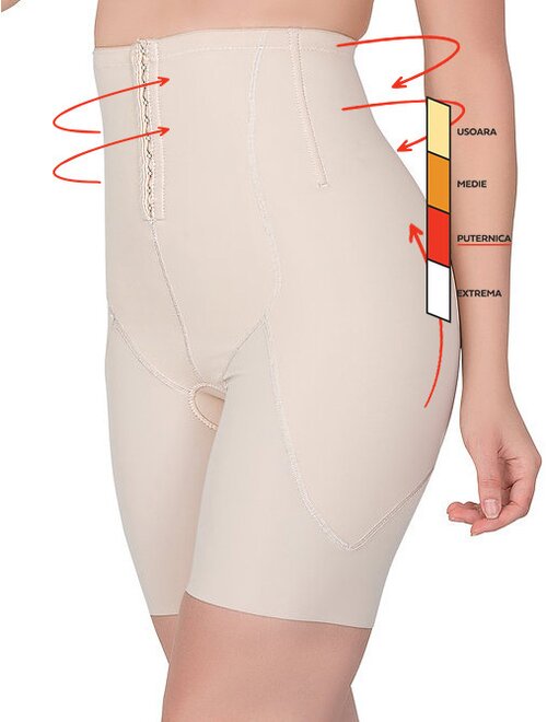 Chiloti boxeri laser-cut cu corset modelator Shapewear 2832