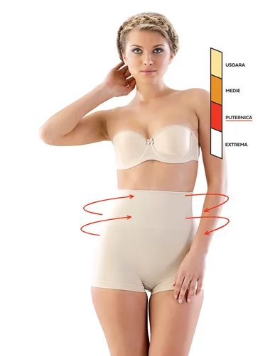Chiloti boxeri modelatori cu talie dublu intarita Shapewear 2022