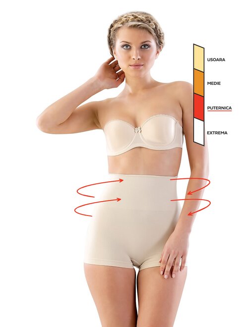 Chiloti boxeri modelatori cu talie dublu intarita Shapewear 2022